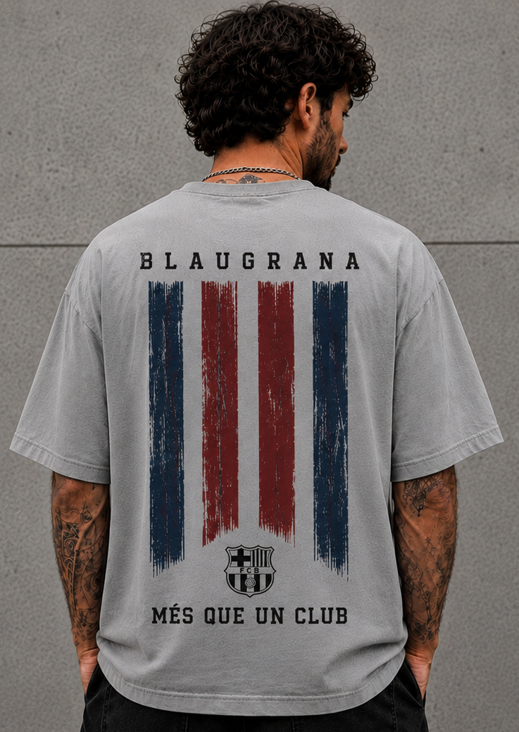 Camiseta Barça oversize retro FutCasual estilo fútbol streetwear