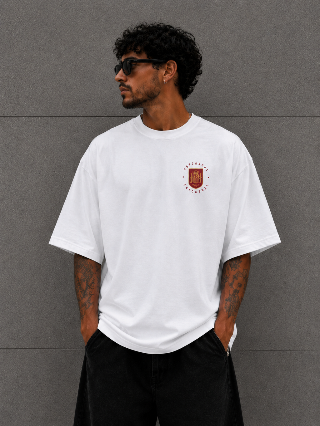 Camiseta España oversize retro FutCasual estilo fútbol streetwear