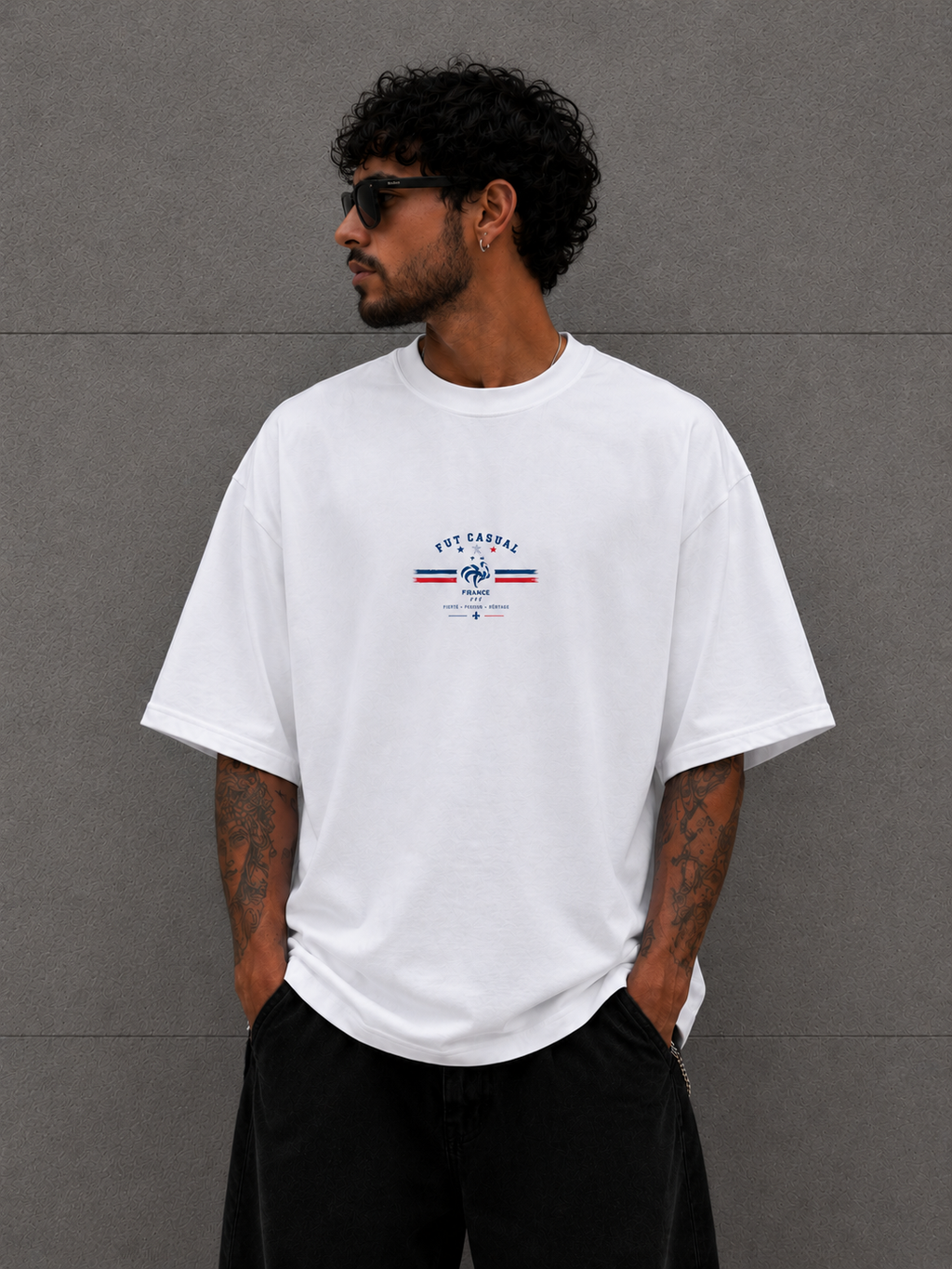 Camiseta Francia oversize retro FutCasual estilo fútbol streetwear