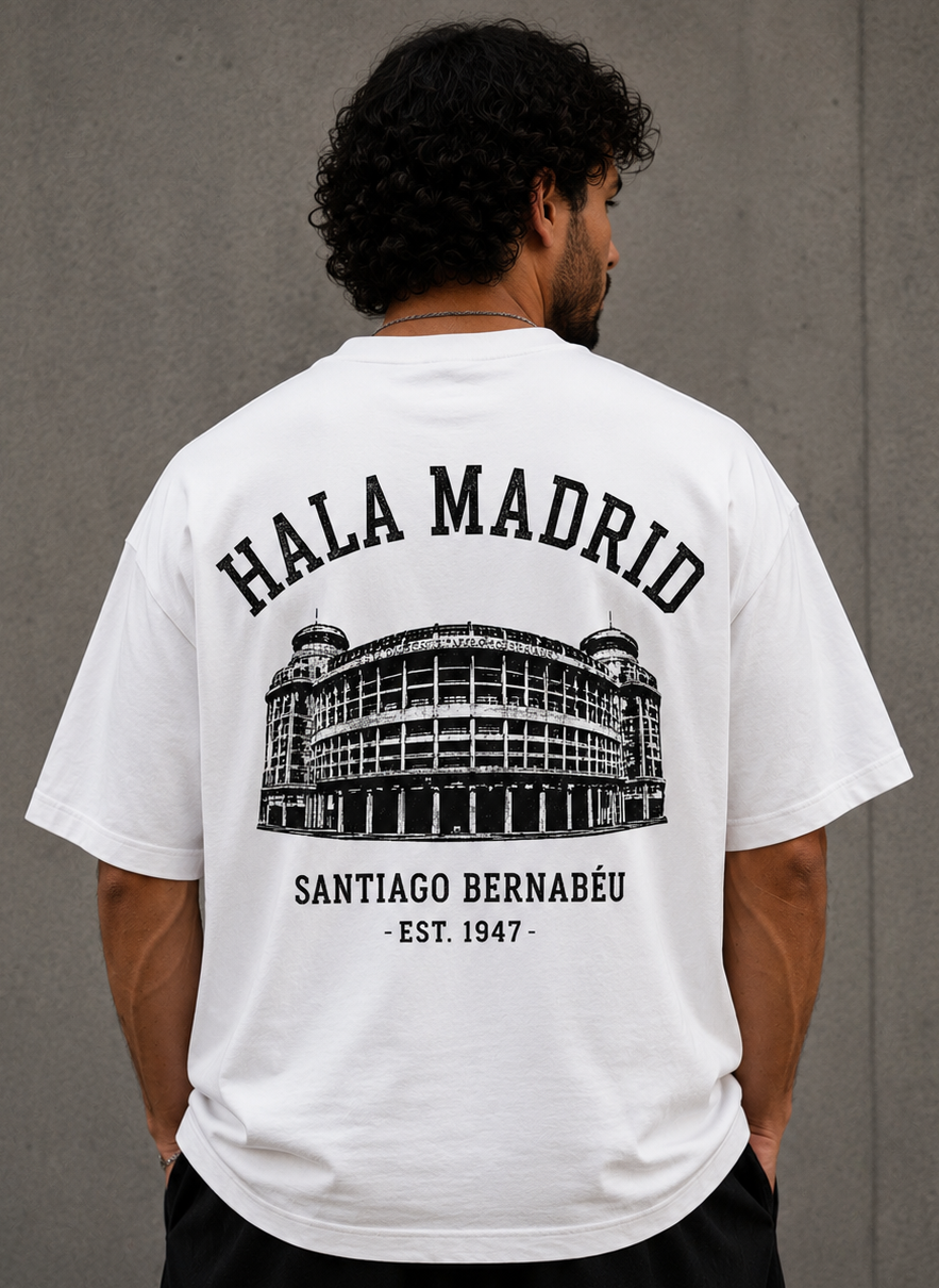 Camiseta Madrid oversize retro FutCasual estilo fútbol streetwear