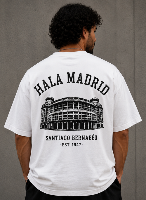 Camiseta Madrid oversize retro FutCasual estilo fútbol streetwear