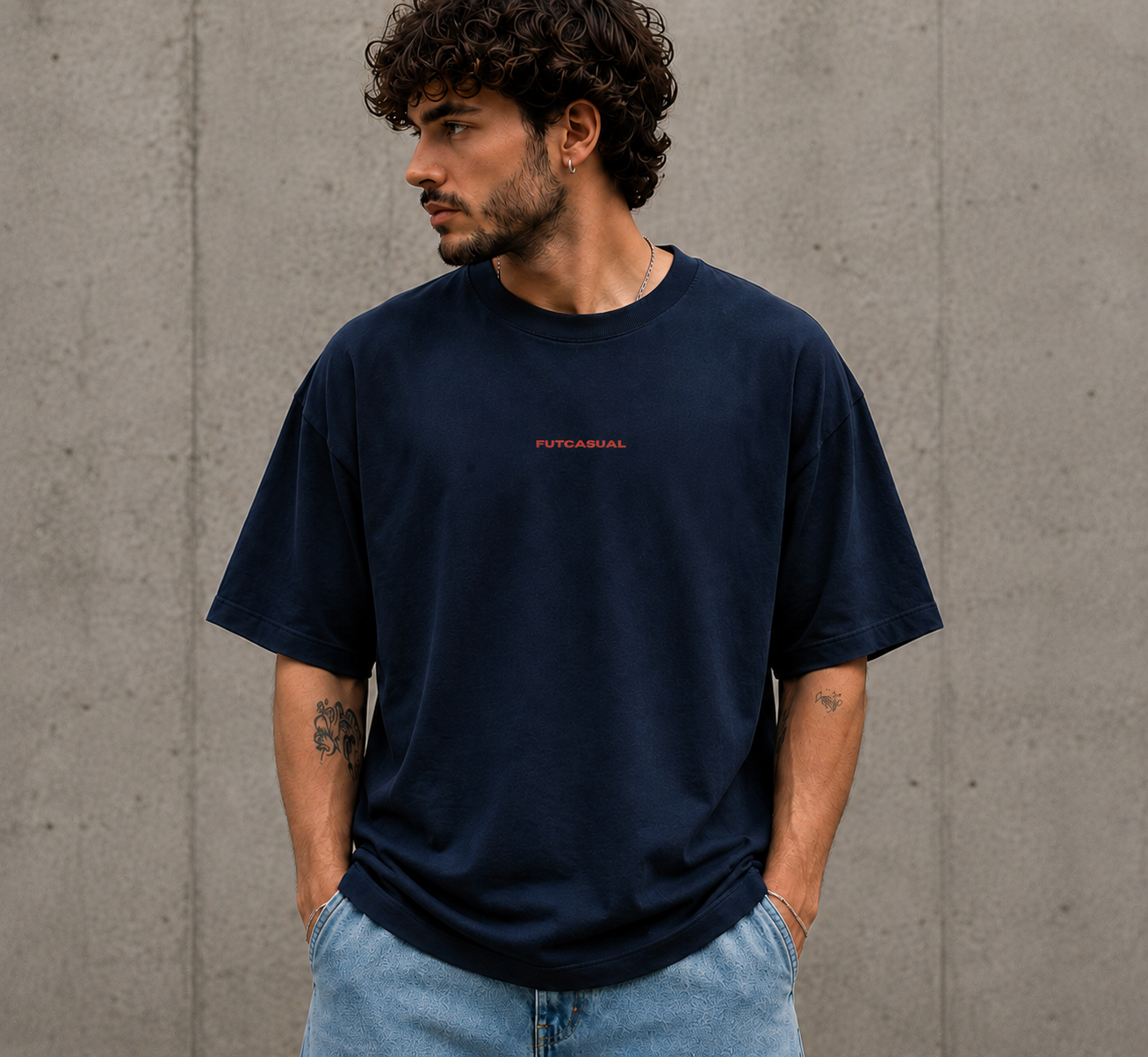 Camiseta Barça oversize retro FutCasual estilo fútbol streetwear