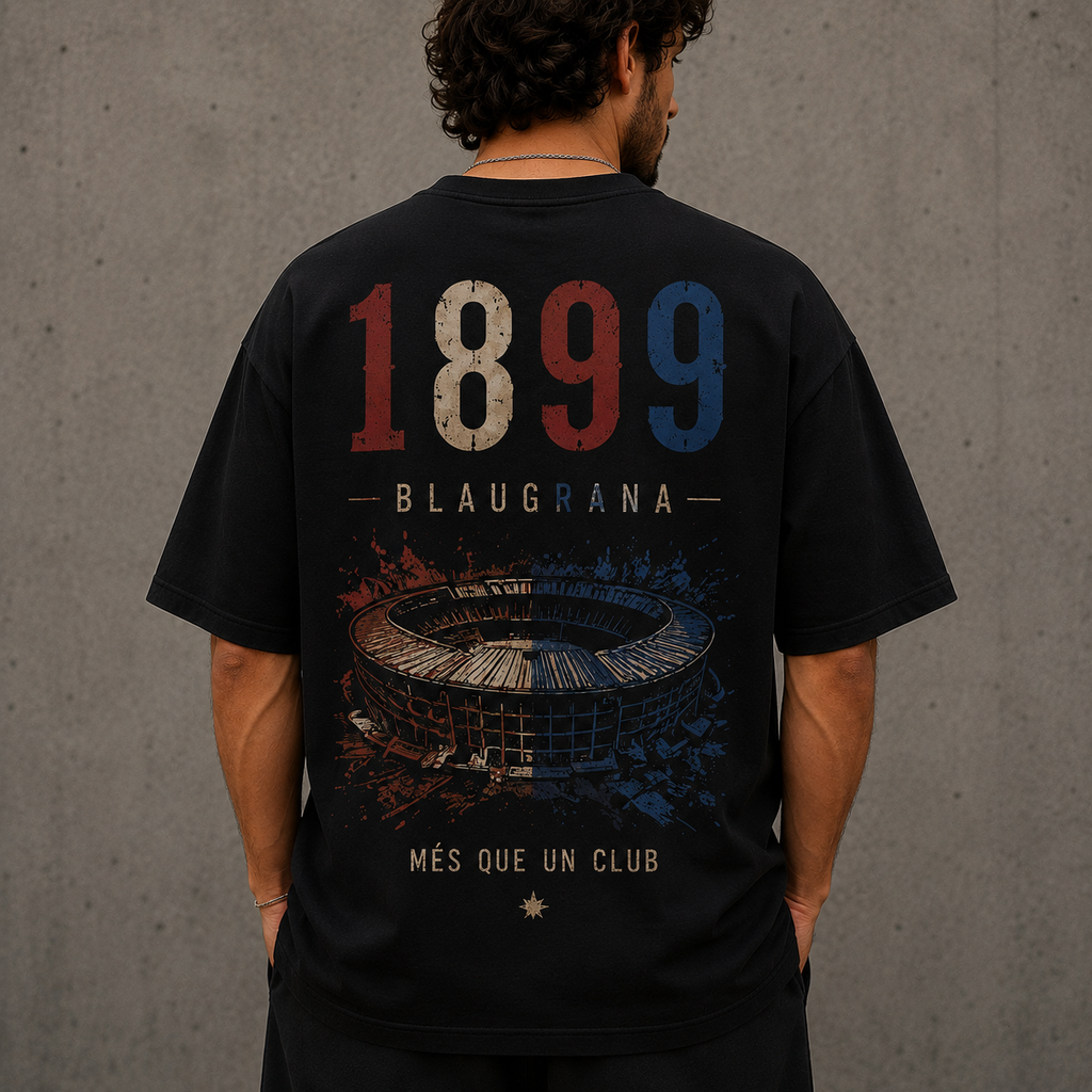 Camiseta Barça oversize retro FutCasual estilo fútbol streetwear