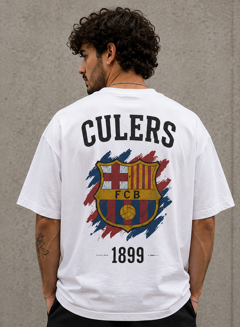 Camiseta Barça oversize retro FutCasual estilo fútbol streetwear