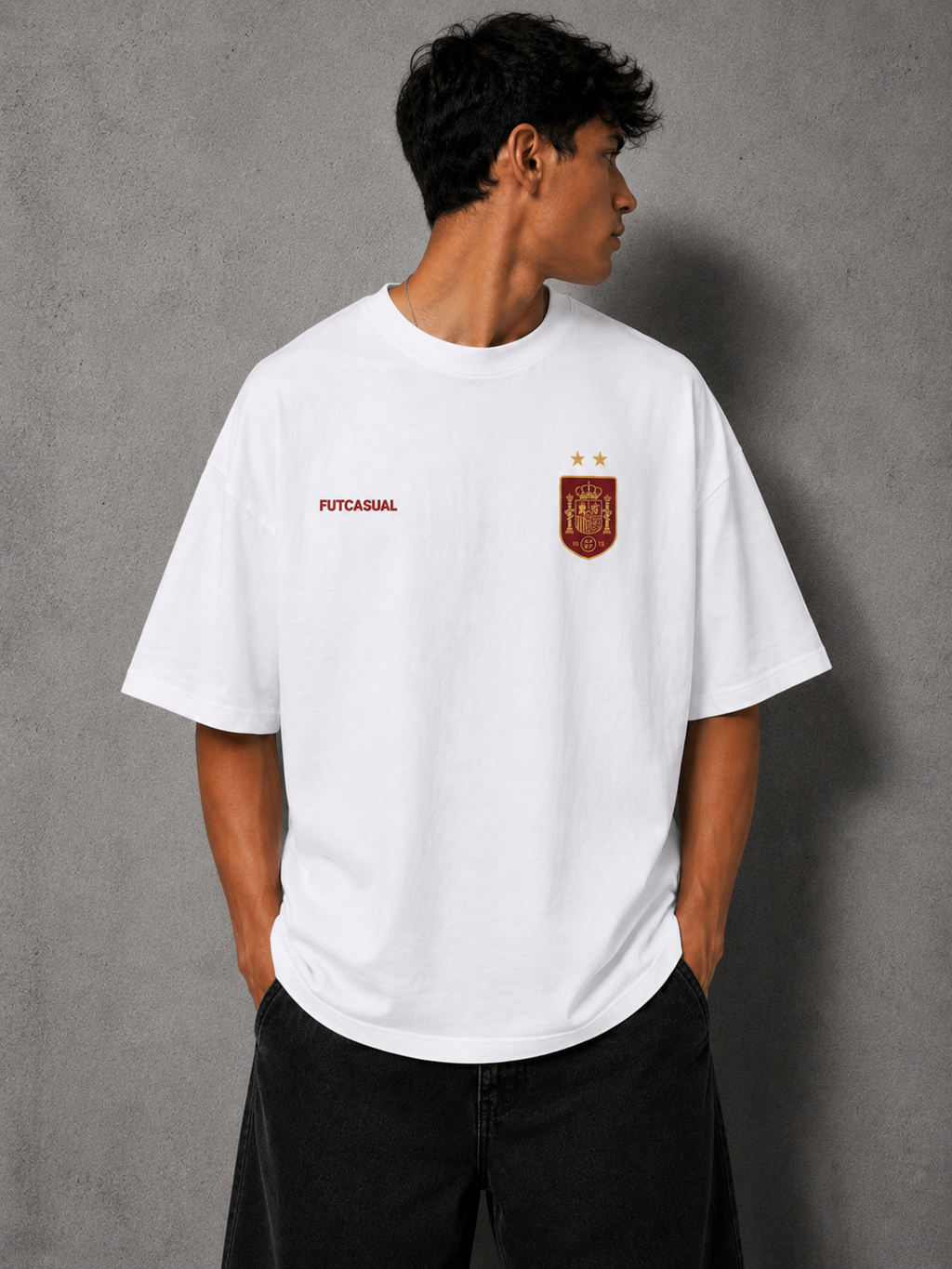 Camiseta Oversize Campeones del Mundo - España Blanca