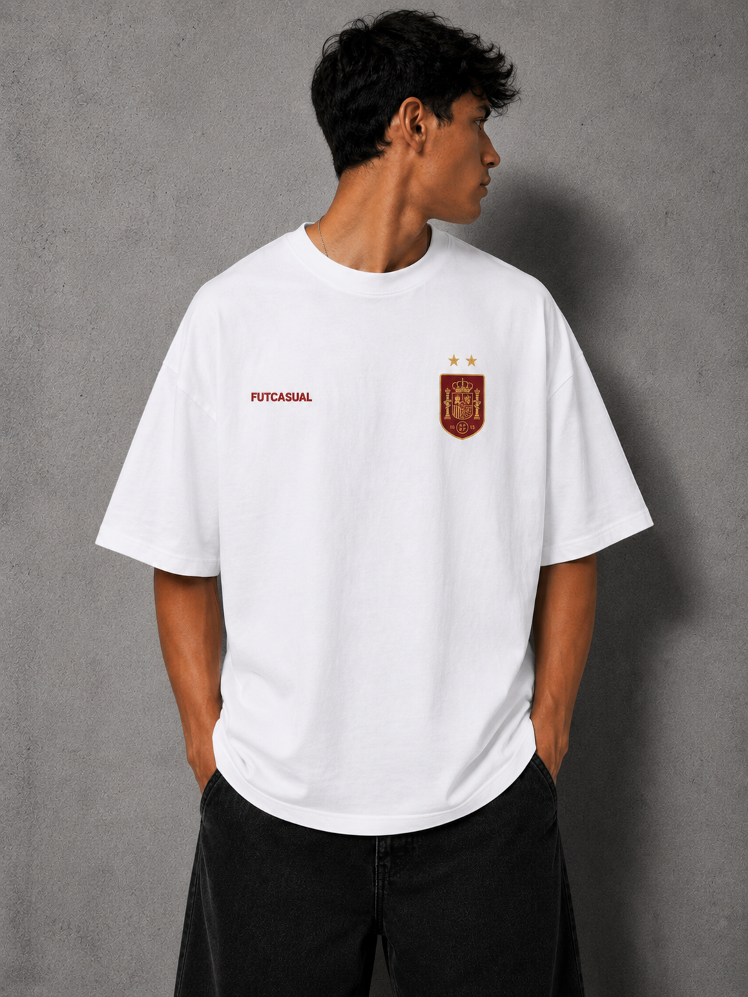Camiseta Oversize Campeones del Mundo - España Blanca