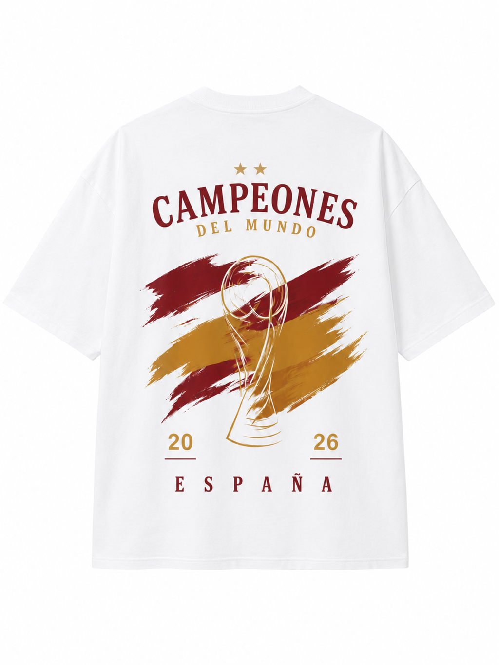 Camiseta Oversize Campeones del Mundo - España Blanca