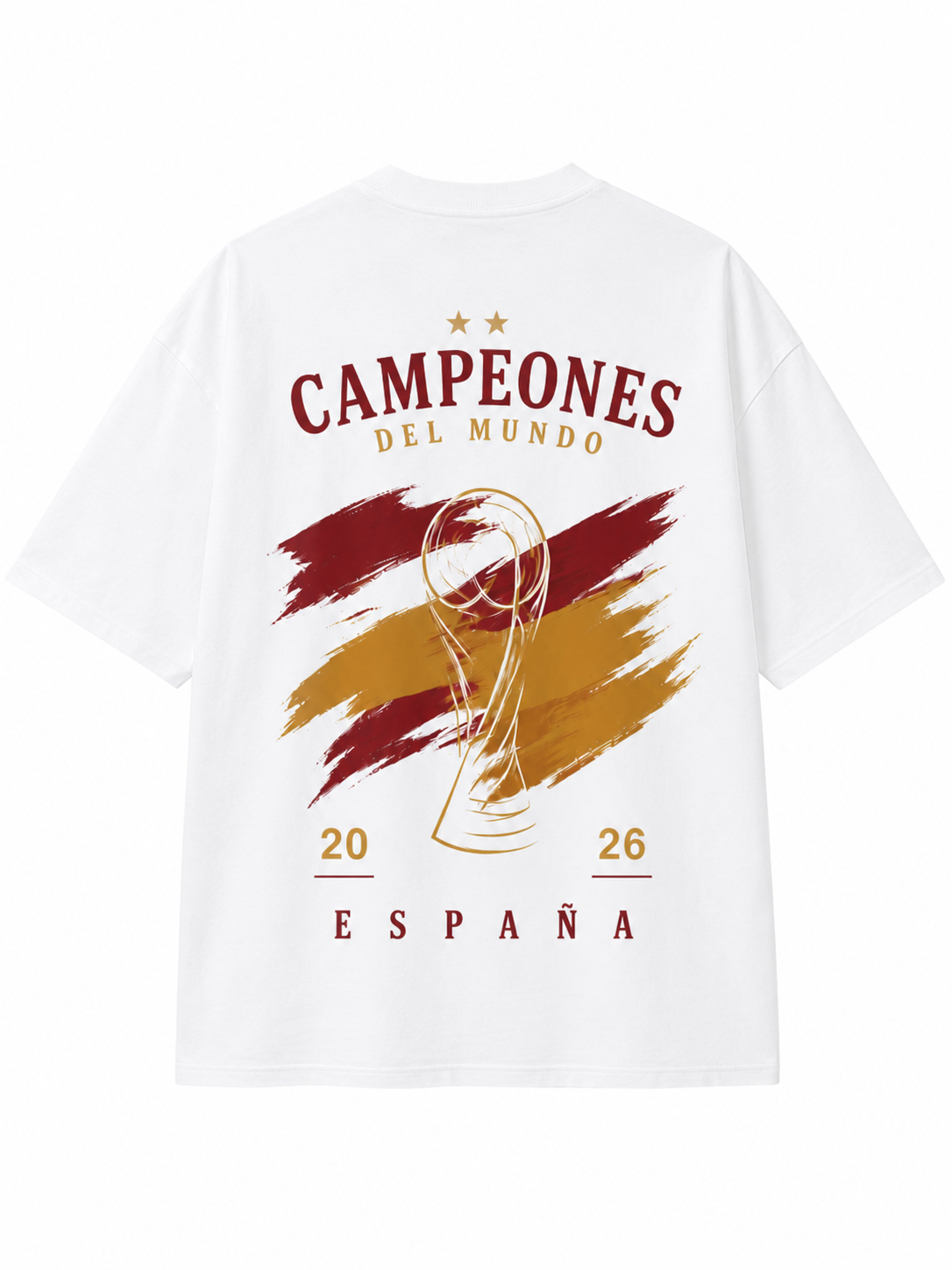 Camiseta Oversize Campeones del Mundo - España Blanca