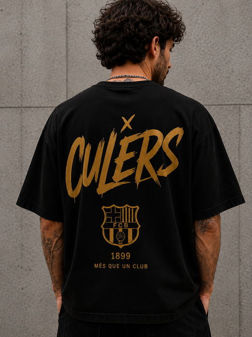 Camiseta Barça oversize retro FutCasual estilo fútbol streetwear