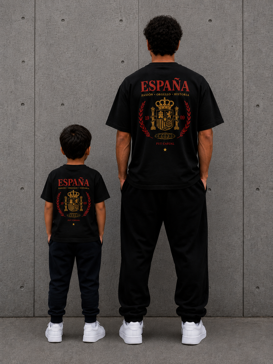 PACK Camiseta España Golden Edition Adulto + Niño/a