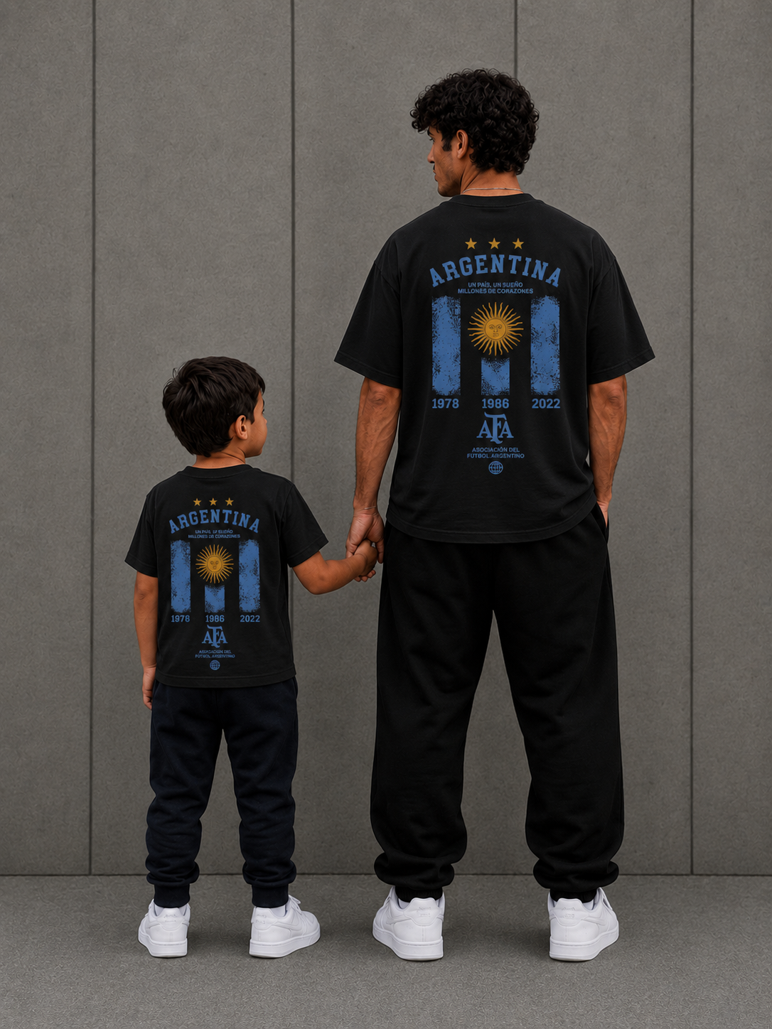 PACK Camiseta Argentina adulto + niño/a