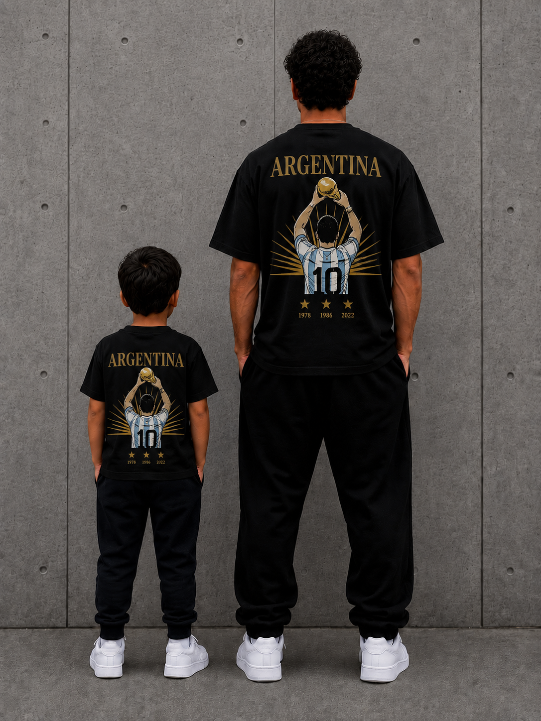 PACK Camiseta Argentina Último Baile adulto + niño/a